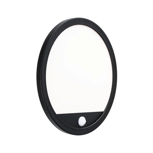 Zewnętrzna lampa sufitowo-ścienna odporna na sól morską z czujnikiem ruchu i zmierzchu Lamina czarny Ø28 cm. PIR LED 14,5W 3000K IP44 paulmann 94664 | 4000870946640 noxbox lampynox www.lampynox.pl