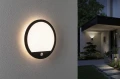 Zewnętrzna lampa sufitowo-ścienna odporna na sól morską z czujnikiem ruchu i zmierzchu Lamina czarny Ø28 cm. PIR LED 14,5W 3000K IP44 paulmann 94664 | 4000870946640 noxbox lampynox www.lampynox.pl