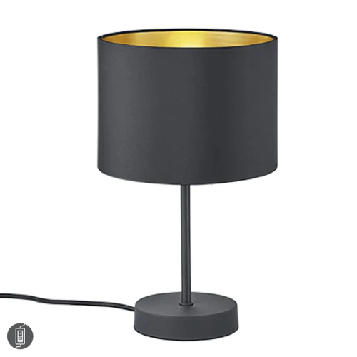 Lampka stołowa HOSTEL Czarny Mat E27 Trio 508200179 | 4017807392555 noxbox lampynox www.lampynox.pl