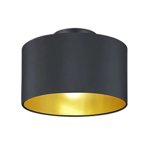 HOSTEL Czarny Mat 2 x E14  Lampa sufitowa