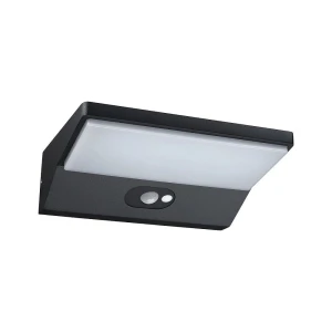 Ronea antracyt PIR LED 3,4W panel solarny 3000K IP44 Kinkiet zewnętrzny z czujnikiem ruchu i zmierzchu