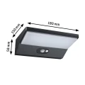 Kinkiet zewnętrzny z czujnikiem ruchu i zmierzchu Ronea antracyt PIR LED 3,4W panel solarny 3000K IP44 paulmann 94335 | 4000870943359 noxbox lampynox www.lampynox.pl
