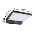 Kinkiet zewnętrzny z czujnikiem ruchu i zmierzchu Ronea antracyt PIR LED 5W panel solarny 3000K IP44 paulmann 94334 | 4000870943342 noxbox lampynox www.lampynox.pl