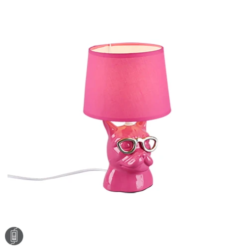 Lampka stołowa DOSY Pink | różowy piesek E14  RL R50231093 | 4017807415384  noxbox lampynox www.lampynox.pl