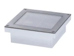 Brick stalowy tryb nocny PIR LED 0,8W 3000K IP67 Lampa najazdowa gruntowa z czujnikiem ruchu i zmierzchu