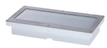 Brick stalowy tryb nocny PIR LED 1,6W 3000K IP67 Lampa najazdowa gruntowa z czujnikiem ruchu i zmierzchu