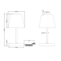 Lampka stołowa EMMY Nikiel Mat LED 3W 3000K ściemnialna  RL R52541907 | 4017807385700 noxbox lampynox www.lampynox.pl
