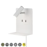 ELEMENT Biały Mat LED 3W 3000K USB z funkcją ładowania Kinkiet ścienny 