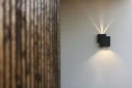 Kinkiet zewnętrzny Rialto czarny mat LED 21W 3000K IP44 lutec 5287901012 | 6939412014944 noxbox lampynox www.lampynox.pl