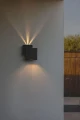 Kinkiet zewnętrzny Rialto czarny mat LED 21W 3000K IP44 lutec 5287901012 | 6939412014944 noxbox lampynox www.lampynox.pl