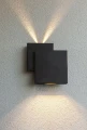 Kinkiet zewnętrzny Rialto czarny mat LED 21W 3000K IP44 lutec 5287901012 | 6939412014944 noxbox lampynox www.lampynox.pl