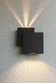 Kinkiet zewnętrzny Rialto czarny mat LED 21W 3000K IP44 lutec 5287901012 | 6939412014944 noxbox lampynox www.lampynox.pl
