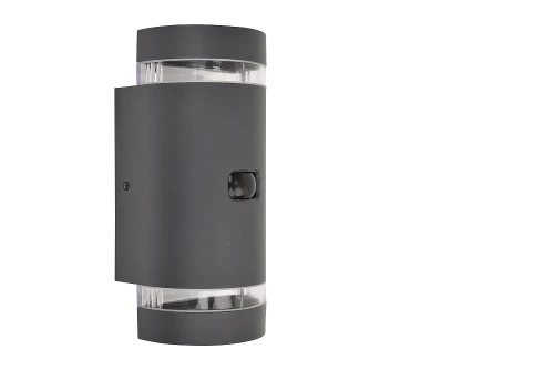 Kinkiet zewnętrzny góra-dół z czujnikiem ruchu i zmierzchu Focus antracyt PIR 2xGU10 IP44 lutec 5604014118 | 6939412014968 noxbox lampynox www.lampynox.pl