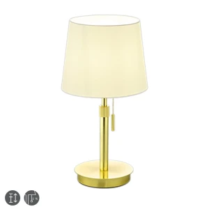 LYON Mosiądz Mat / Biała E27 regulowana wysokość Lampka stołowa