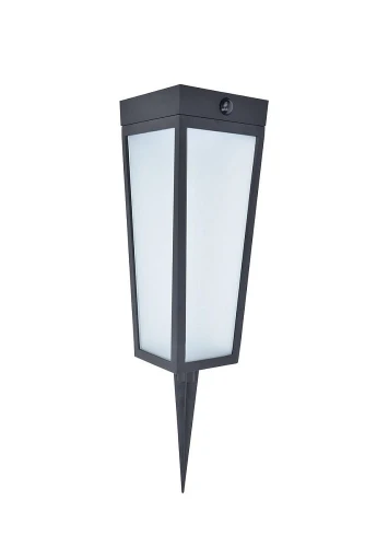 Lampa ogrodowa stojąca zmienna barwa światła zasilana energią słoneczną z czujnikiem zmierzchu i ruchu Dias Solar lutec connect czarny mat PIR LED 8,4W RGB 2700-6500K lutec 6996601012 | 6939412089126 noxbox lampynox www.lampynox.pl