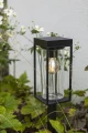 Lampa stojąca ogrodowa zewnętrzna zasilana energią słoneczną z czujnikiem zmierzchu Flair Solar czarny mat wys. 76cm. 2W 2700K E27 IP44 lutec 6988802012 | 6939412070766 noxbox lampynox www.lampynox.pl