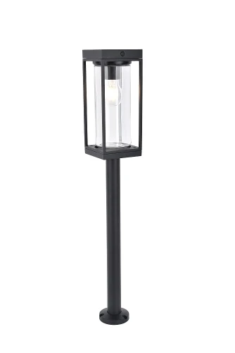 Lampa stojąca ogrodowa zewnętrzna zasilana energią słoneczną z czujnikiem zmierzchu Flair Solar czarny mat wys. 76cm. 2W 2700K E27 IP44 lutec 6988802012 | 6939412070766 noxbox lampynox www.lampynox.pl