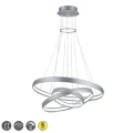 Lampa wisząca MACAU  Aluminium szczotkowane LED 36W 3000K ściemnialna Trio 325610305 | 4017807388022 noxbox lampynox www.lampynox.pl