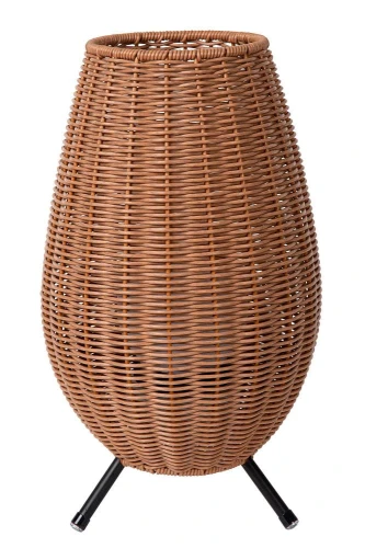 Akumulatorowa ściemnialna lampka zewnętrzna stołowa Colin jasny brąz wys. 36cm. LED 3 step dim. 3W 3000K IP44 lucide 03843/36/72 | 5411212031839 noxbox lampynox www.lampynox.pl