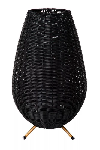 Akumulatorowa ściemnialna lampka zewnętrzna stołowa Colin czarny wys. 50cm. LED 3 step dim. 3W 3000K IP44 lucide 03843/50/30 | 5411212031846 noxbox lampynox www.lampynox.pl