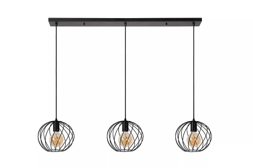 Lampa wisząca potrójna Danza czarny 3xE27 lucide 21428/03/30 | 5411212211552 noxbox lampynox www.lampynox.pl