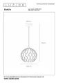 Lampa wisząca Danza czarny Ø25 cm. E27 lucide 21428/25/30 | 5411212211514 noxbox lampynox www.lampynox.pl