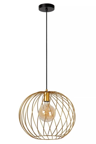 Lampa wisząca Danza matowe złoto | mosiądz Ø40 cm. E27 lucide 21428/40/02 | 5411212211521 noxbox lampynox www.lampynox.pl