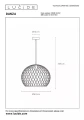 Lampa wisząca Danza matowe złoto | mosiądz Ø40 cm. E27 lucide 21428/40/02 | 5411212211521 noxbox lampynox www.lampynox.pl