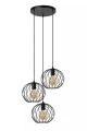 Lampa wisząca potrójna Danza czarny Ø50 cm. 3xE27 lucide 21428/13/30 | 5411212211576 noxbox lampynox www.lampynox.pl