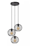 Danza czarny Ø50 cm. 3xE27 Lampa wisząca potrójna