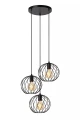 Lampa wisząca potrójna Danza czarny Ø50 cm. 3xE27 lucide 21428/13/30 | 5411212211576 noxbox lampynox www.lampynox.pl