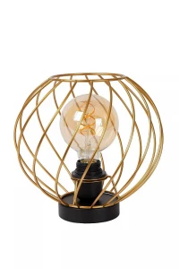 Danza matowe złoto | mosiądz Ø25 cm. E27 Lampka stołowa