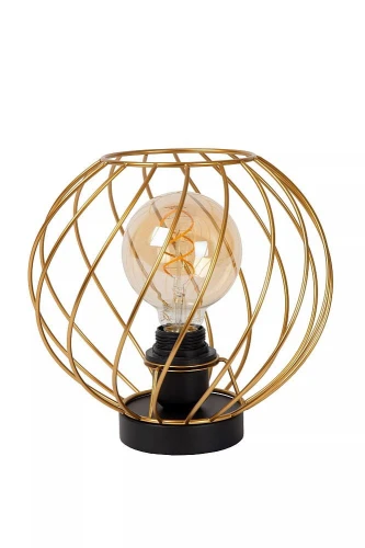 Lampka stołowa Danza matowe złoto | mosiądz Ø25 cm. E27 lucide 21528/25/02 | 5411212211583 noxbox lampynox www.lampynox.pl