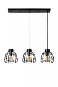Filox czarny 3xE27 Potrójna lampa wisząca