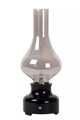 Akumulatorowa ściemnialna lampka stołowa Jason czarny LED 3 step dim. 2W 3000K lucide 74516/02/30 | 5411212741066 noxbox lampynox www.lampynox.pl