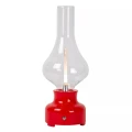 Akumulatorowa ściemnialna lampka stołowa Jason czerwony LED 3 step dim. 2W 3000K lucide 74516/02/32 | 5411212741080 noxbox lampynox www.lampynox.pl