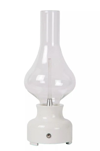 Akumulatorowa ściemnialna lampka stołowa Jason biały LED 3 step dim. 2W 3000K lucide 74516/02/31 | 5411212741073 noxbox lampynox www.lampynox.pl