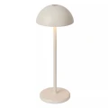 Akumulatorowa ściemnialna lampka zewnętrzna stołowa Joy biały Ø12cm. LED Dim. 1,5W 3000K IP54 lucide 15500/02/31 | 5411212151957 noxbox lampynox www.lampynox.pl