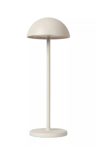 Akumulatorowa ściemnialna lampka zewnętrzna stołowa Joy biały Ø12cm. LED Dim. 1,5W 3000K IP54 lucide 15500/02/31 | 5411212151957 noxbox lampynox www.lampynox.pl