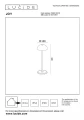 Akumulatorowa ściemnialna lampka zewnętrzna stołowa Joy biały Ø12cm. LED Dim. 1,5W 3000K IP54 lucide 15500/02/31 | 5411212151957 noxbox lampynox www.lampynox.pl