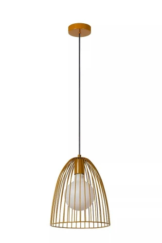 Lampa wisząca Macarons żółty ochra Ø 24,5cm. E27 lucide 74417/01/44 | 5411212741127 noxbox lampynox www.lampynox.pl