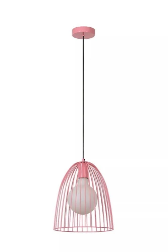 Lampa wisząca Macarons różowy Ø 24,5cm. E27 lucide 74417/01/66 | 5411212741134 noxbox lampynox www.lampynox.pl
