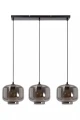 Potrójna lampa wisząca Medine czarny | szary przydymiony 3xE27 lucide 46413/03/65 | 5411212461018 noxbox lampynox www.lampynox.pl