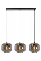 Potrójna lampa wisząca Medine czarny | szary przydymiony 3xE27 lucide 46413/03/65 | 5411212461018 noxbox lampynox www.lampynox.pl