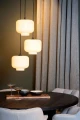 Potrójna lampa wisząca Medine czarny | biały Ø 46cm. 3xE27 lucide 46413/13/61 | 5411212460981 noxbox lampynox www.lampynox.pl