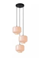 Potrójna lampa wisząca Medine czarny | biały Ø 46cm. 3xE27 lucide 46413/13/61 | 5411212460981 noxbox lampynox www.lampynox.pl