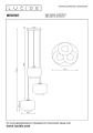 Potrójna lampa wisząca Medine czarny | szary przydymiony Ø 46cm. 3xE27 lucide 46413/13/65 | 5411212460998 noxbox lampynox www.lampynox.pl