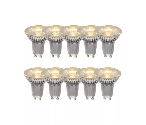 Zestaw 10 szt. żarówek 5W x 10szt. GU10 2700K lucide 49008/10/60 | 5411212491787 noxbox lampynox www.lampynox.pl