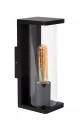 Kinkiet zewnętrzny Sligo czarny wys. 28cm. E27 IP65 lucide 15807/01/30 | 5411212152008 noxbox lampynox www.lampynox.pl