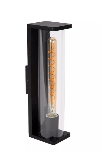 Kinkiet zewnętrzny Sligo czarny wys. 39cm. E27 IP65 lucide 15808/01/30 | 5411212152015 noxbox lampynox www.lampynox.pl